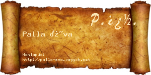 Palla Éva névjegykártya